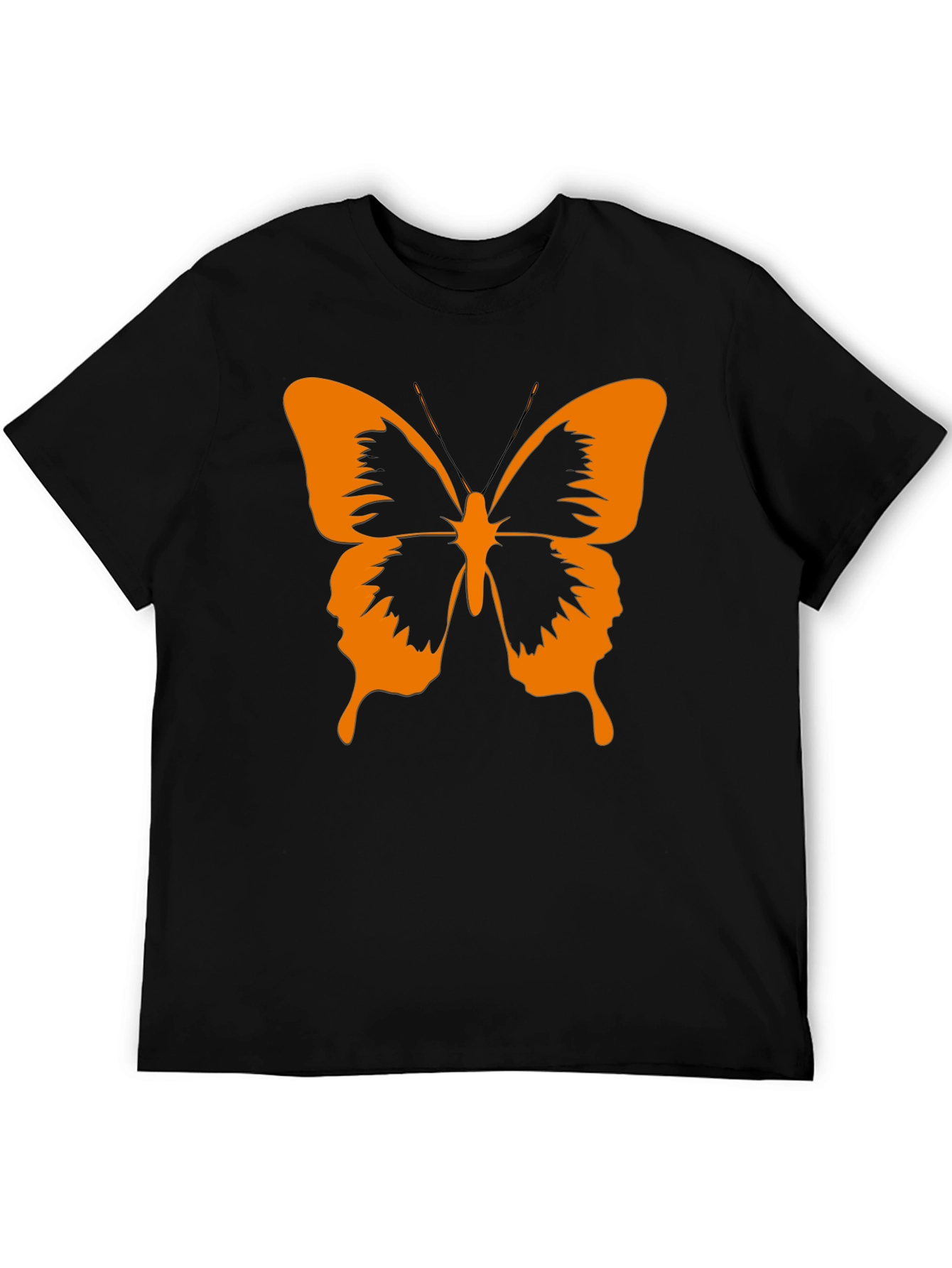 Butterfly Graphic Tee - Stylish Black Cotton T-Shirt