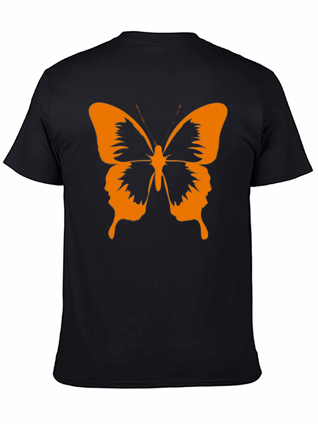 Butterfly Graphic Tee - Stylish Black Cotton T-Shirt