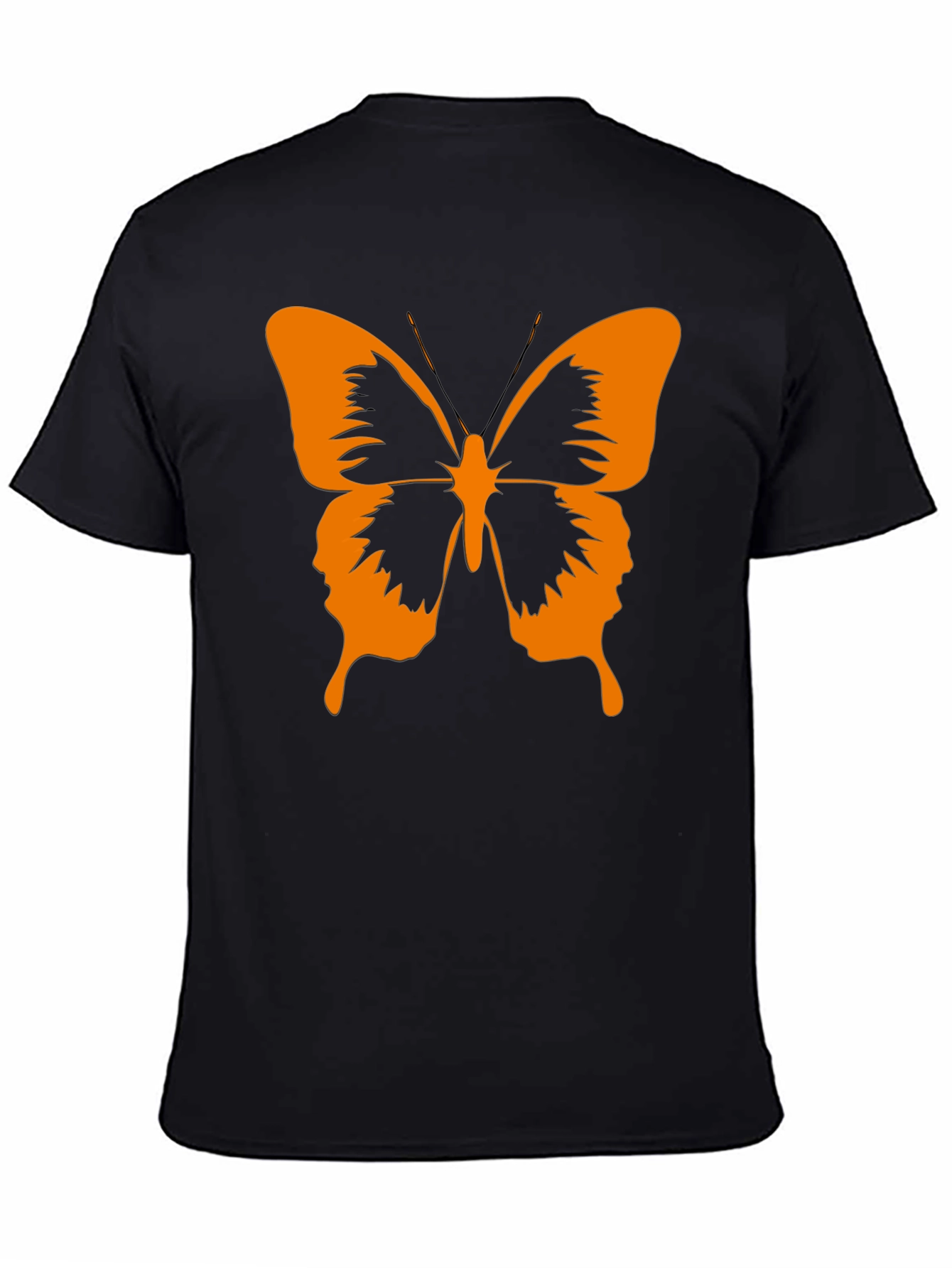 Butterfly Graphic Tee - Stylish Black Cotton T-Shirt