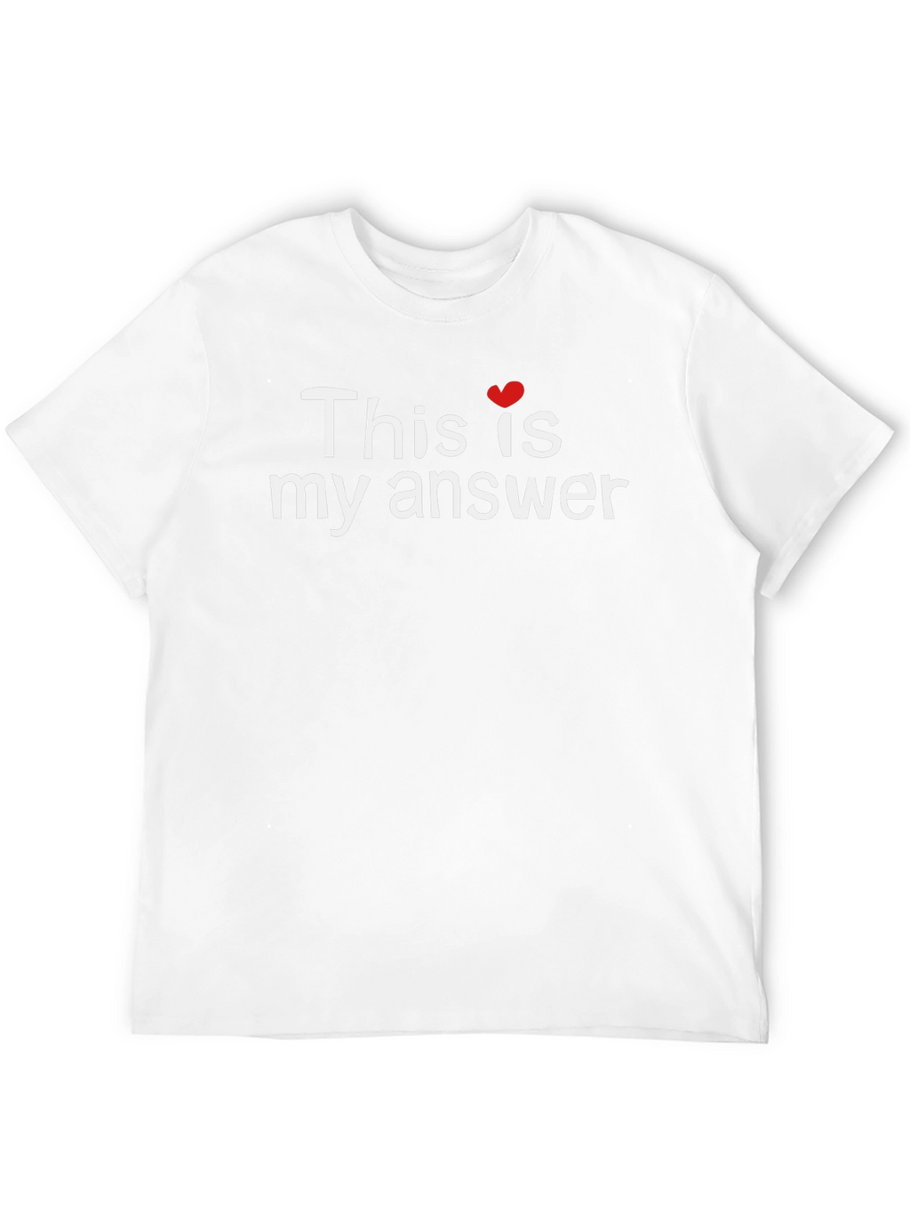 This is My Answer T-Shirt - Black Crew Neck