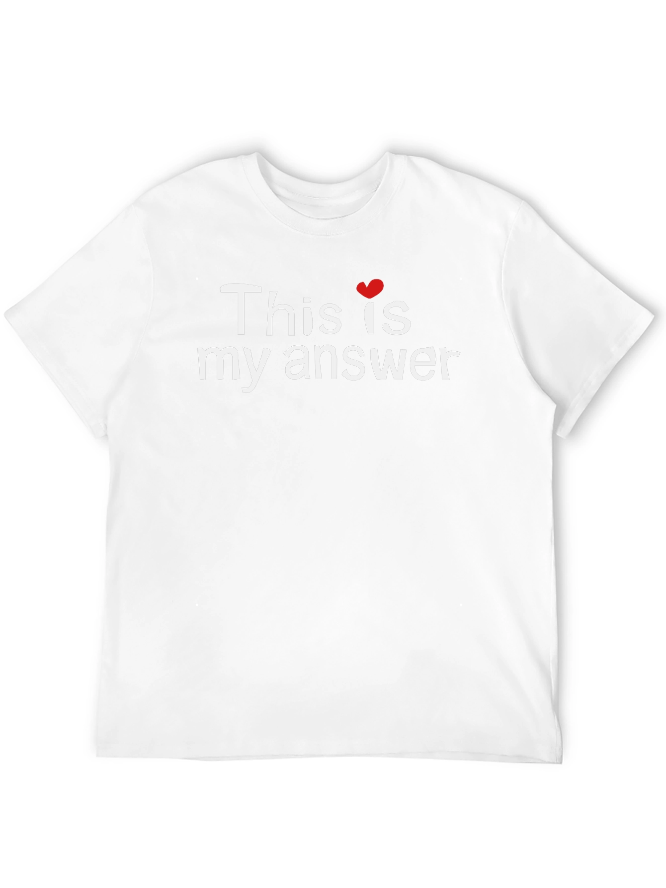 This is My Answer T-Shirt - Black Crew Neck
