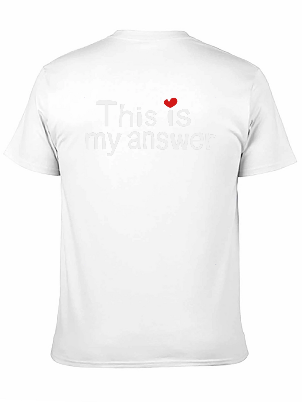 This is My Answer T-Shirt - Black Crew Neck
