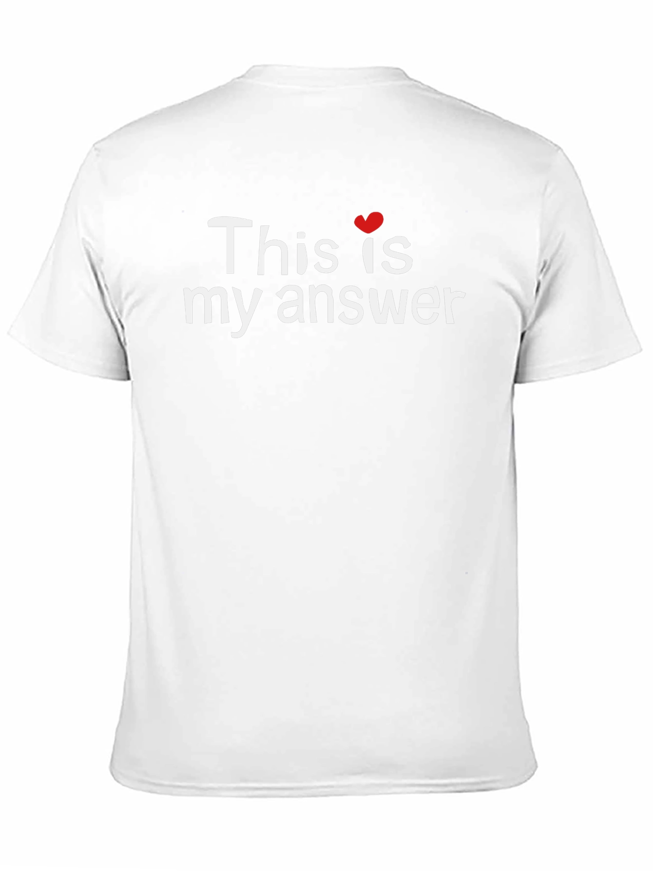 This is My Answer T-Shirt - Black Crew Neck