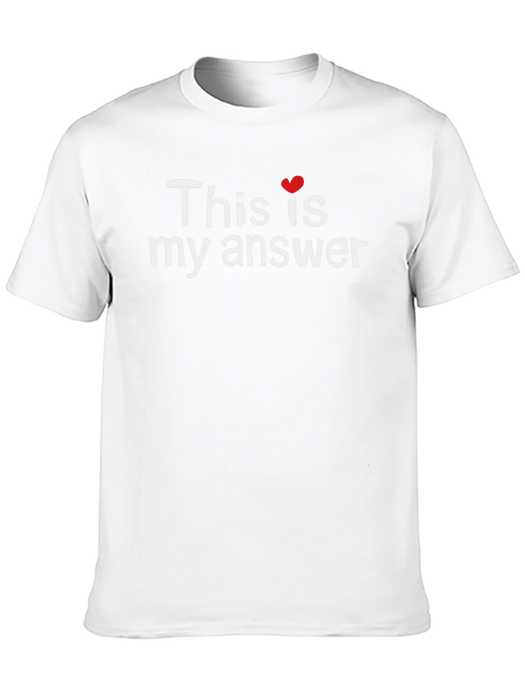This is My Answer T-Shirt - Black Crew Neck