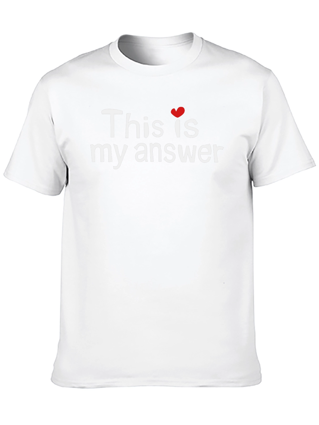 This is My Answer T-Shirt - Black Crew Neck