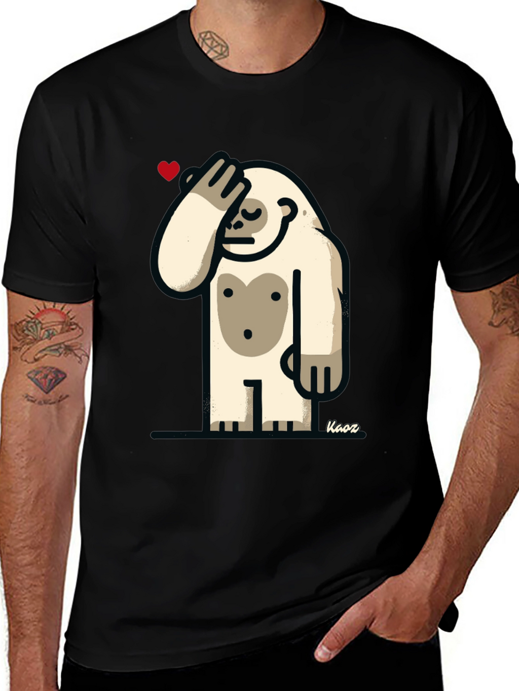 Funny Yeti Heart T-Shirt