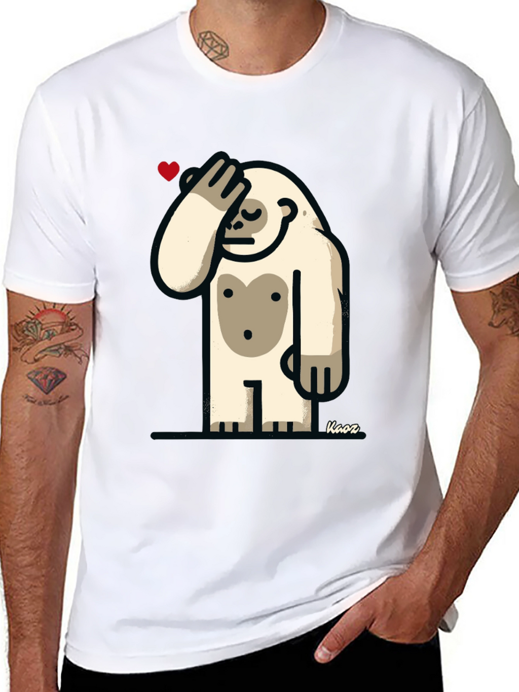 Funny Yeti Heart T-Shirt