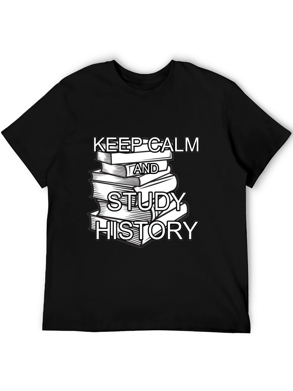 Keep Calm and Study History Black T-Shirt