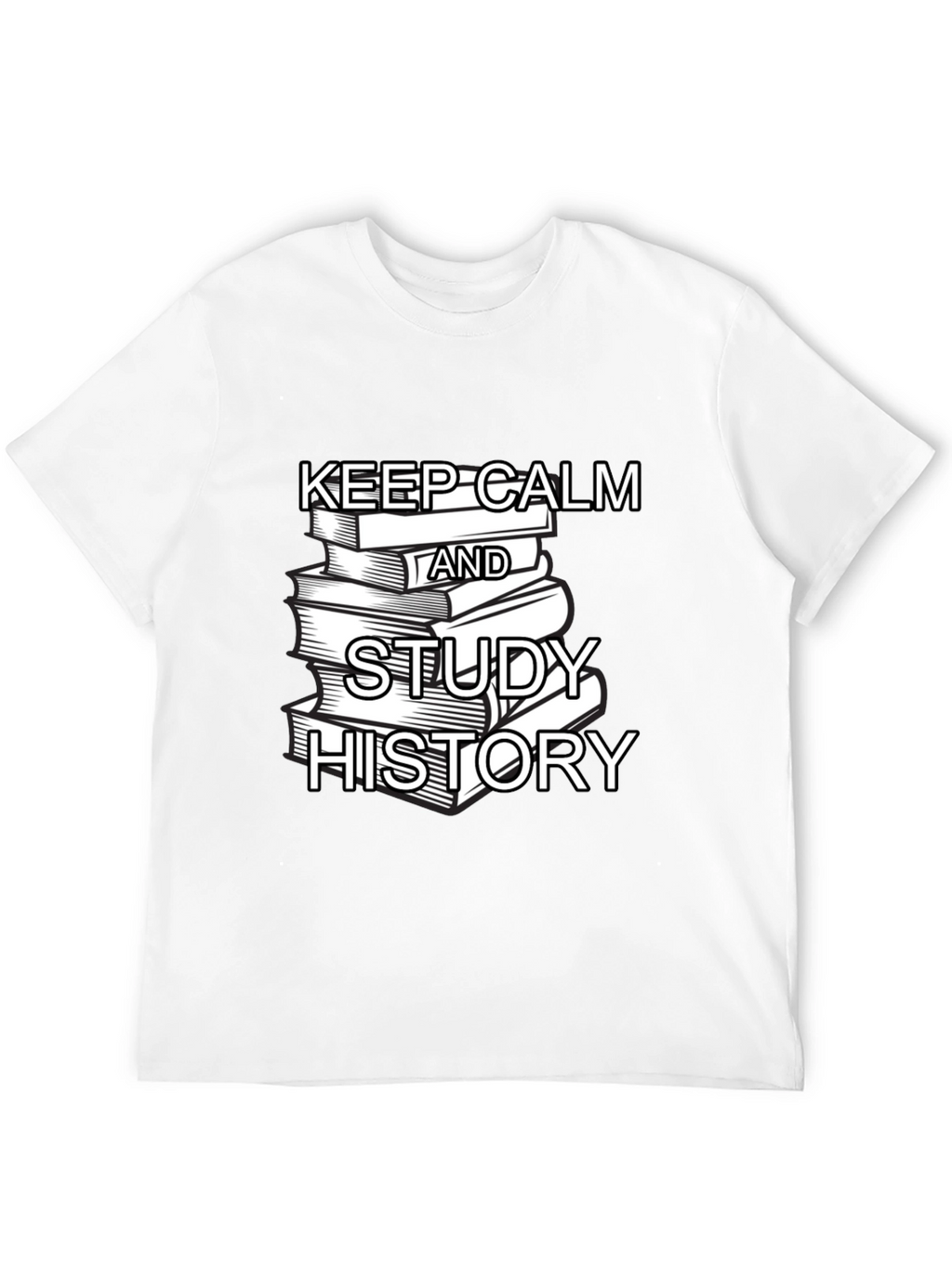 Keep Calm and Study History Black T-Shirt