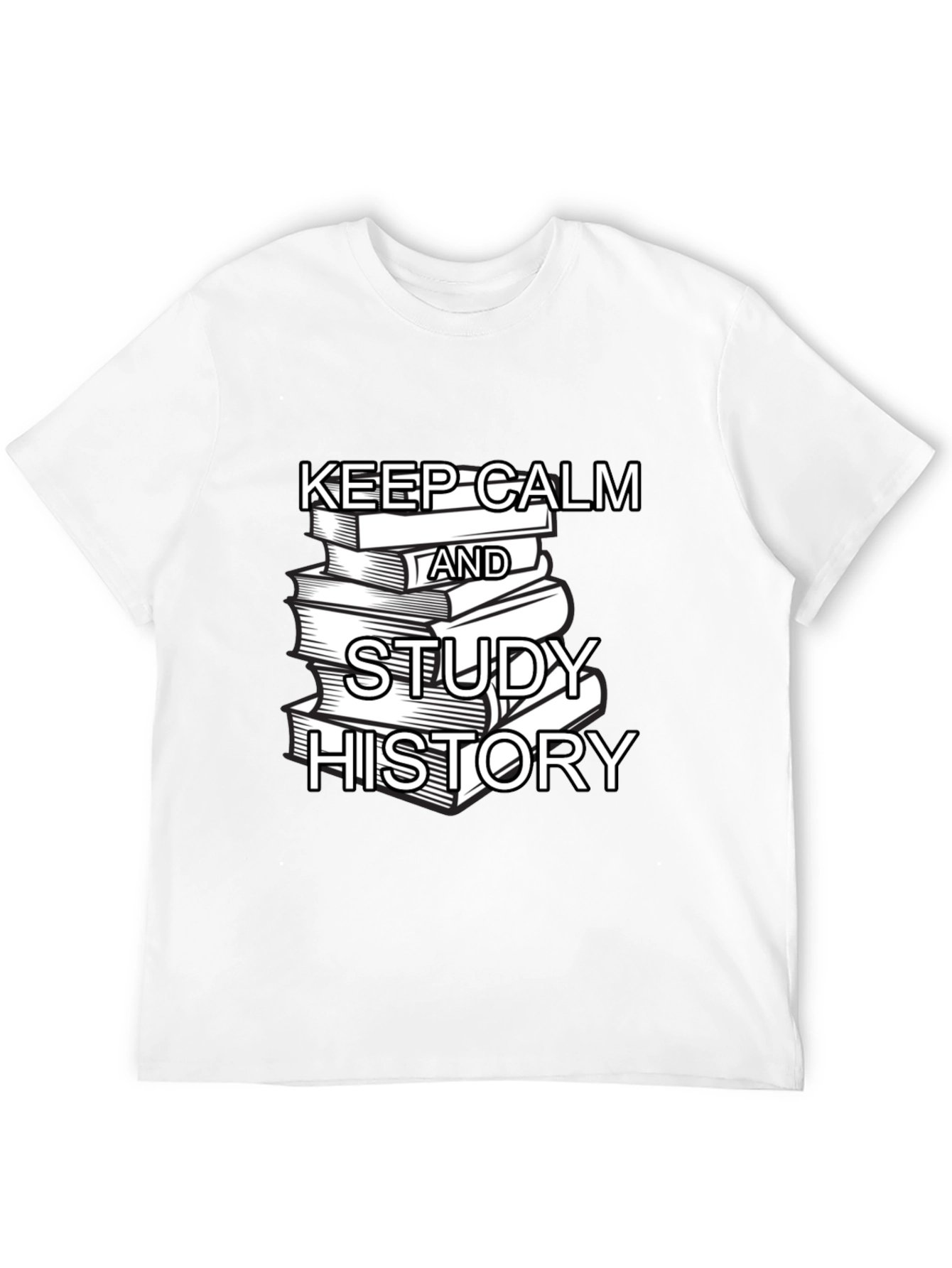 Keep Calm and Study History Black T-Shirt