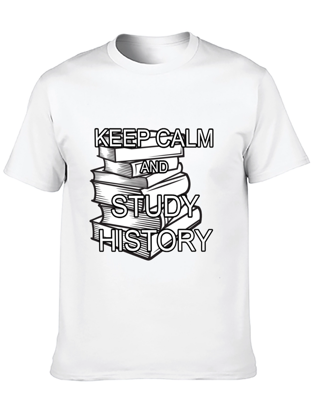 Keep Calm and Study History Black T-Shirt