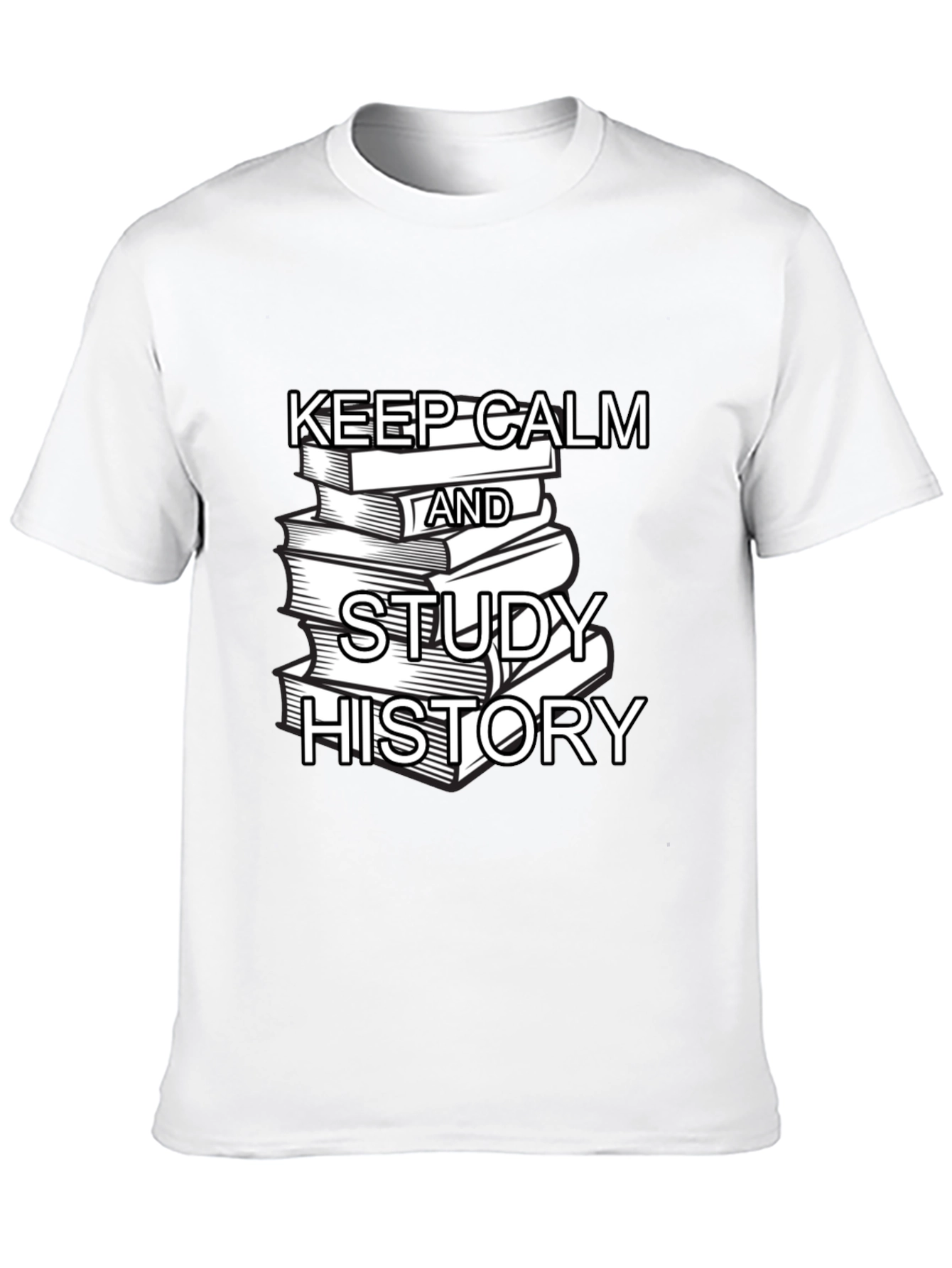 Keep Calm and Study History Black T-Shirt