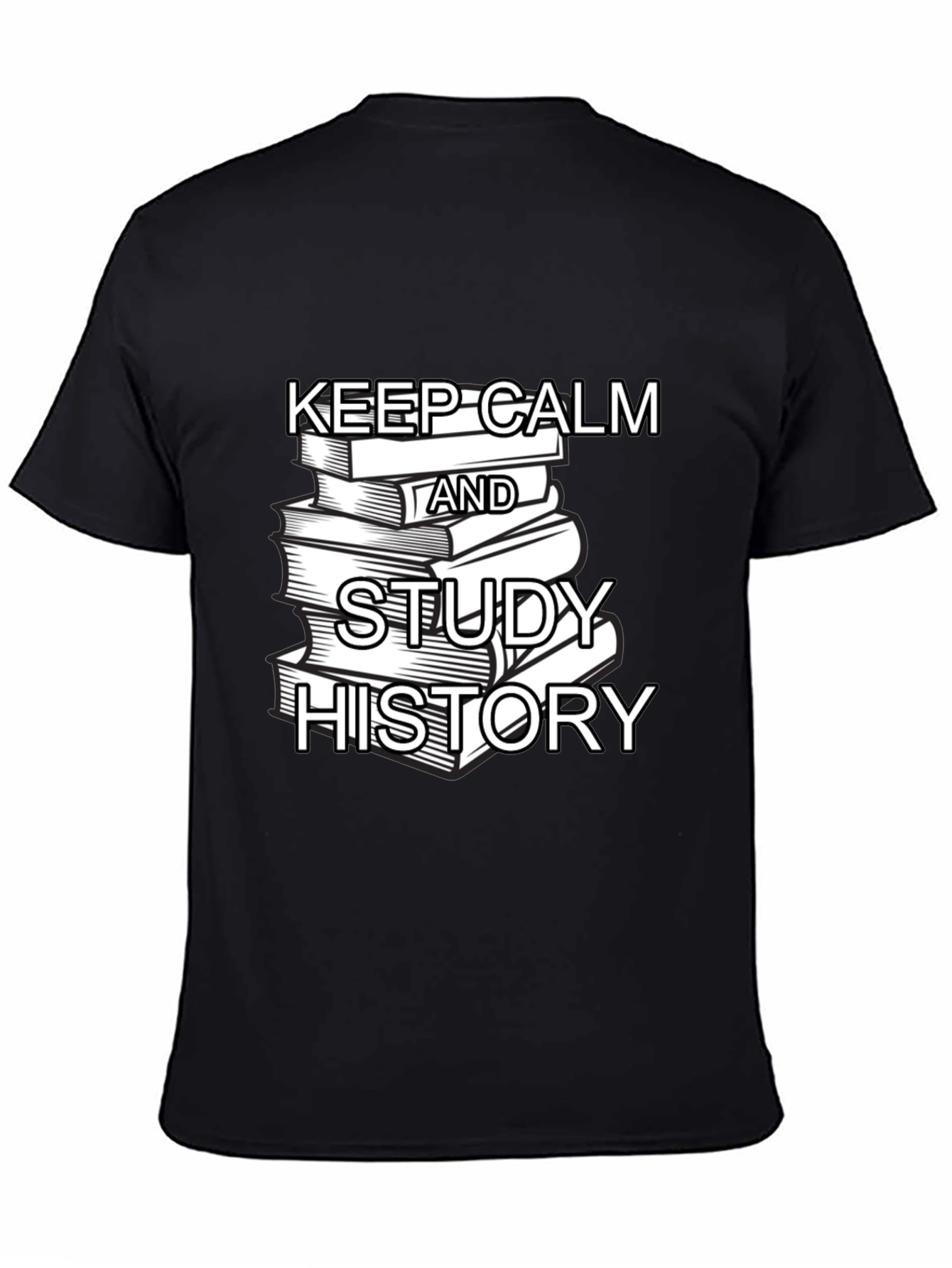 Keep Calm and Study History Black T-Shirt