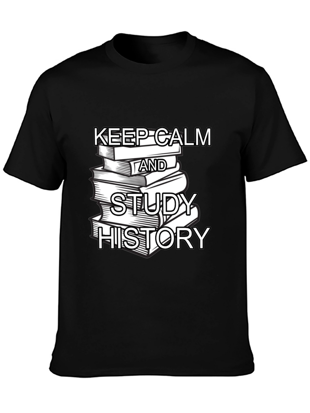 Keep Calm and Study History Black T-Shirt