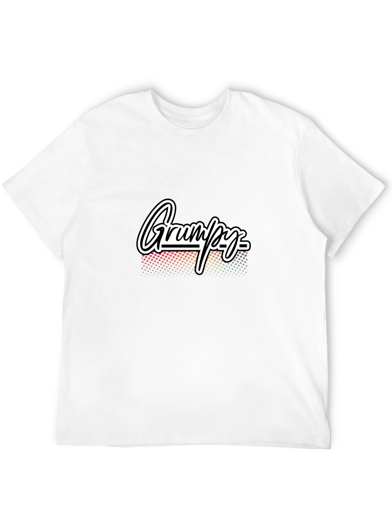 Grumpy Graphic Tee - Mens Black Cotton T-Shirt