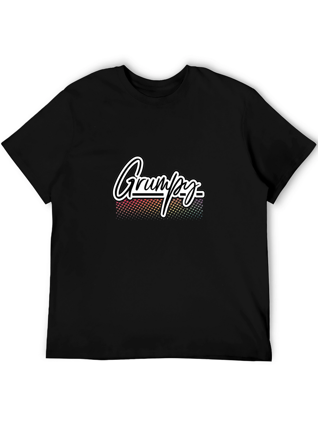 Grumpy Graphic Tee - Mens Black Cotton T-Shirt
