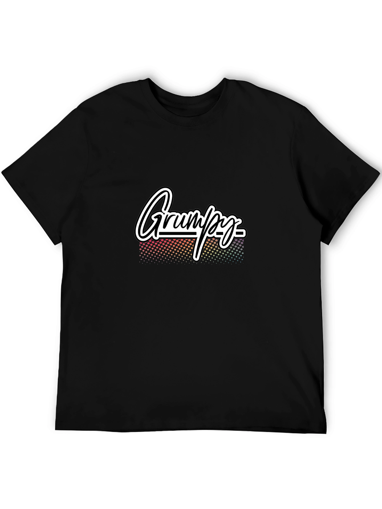 Grumpy Graphic Tee - Mens Black Cotton T-Shirt
