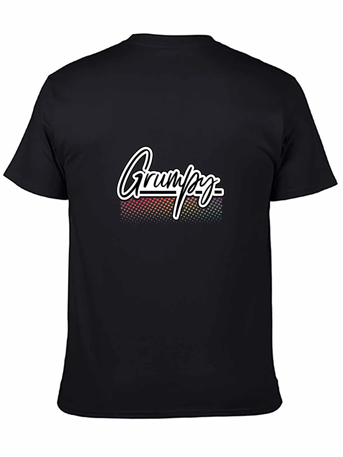 Grumpy Graphic Tee - Mens Black Cotton T-Shirt