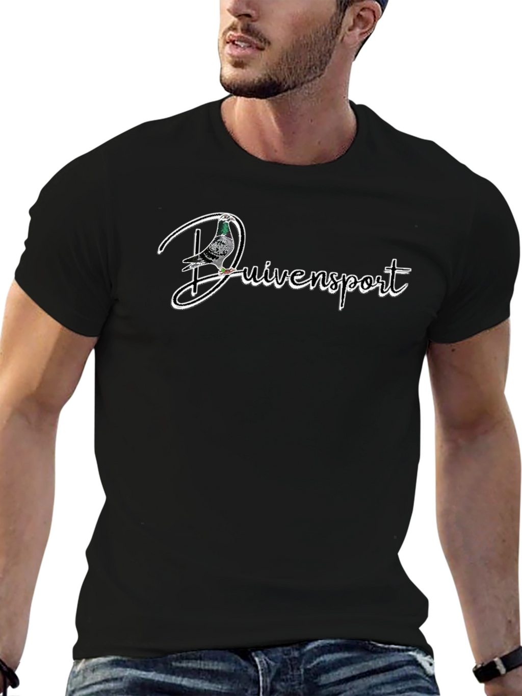 Duivensport Pigeon Graphic Tee - Black