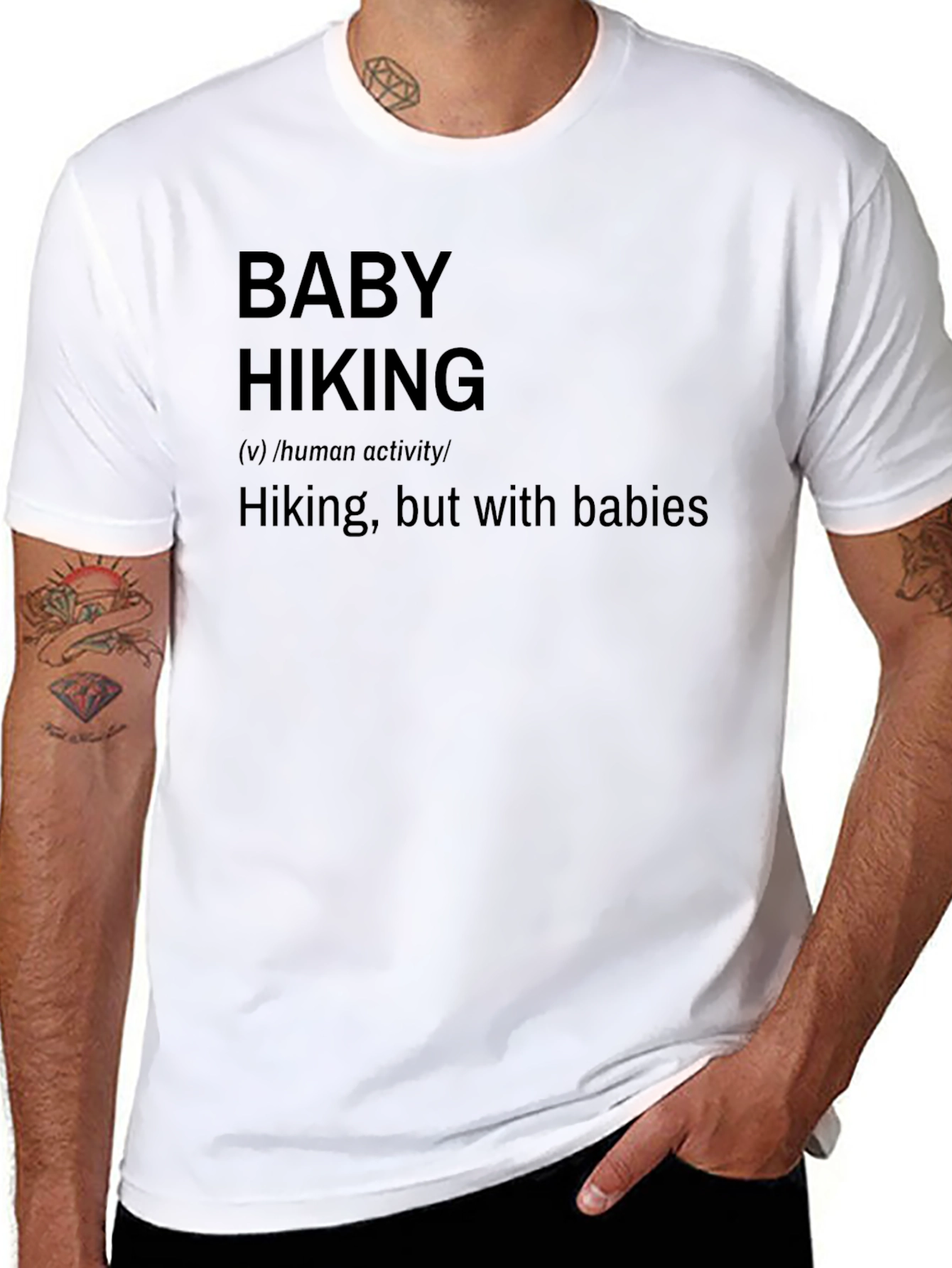 Baby Hiking Definition T-Shirt - Novelty Graphic Tee