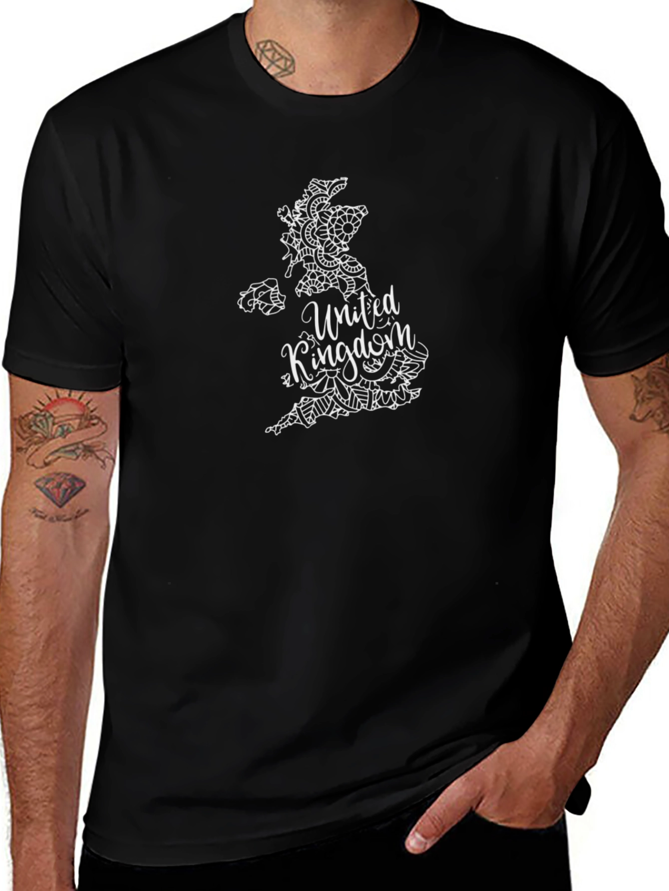 United Kingdom Map T-Shirt - Black