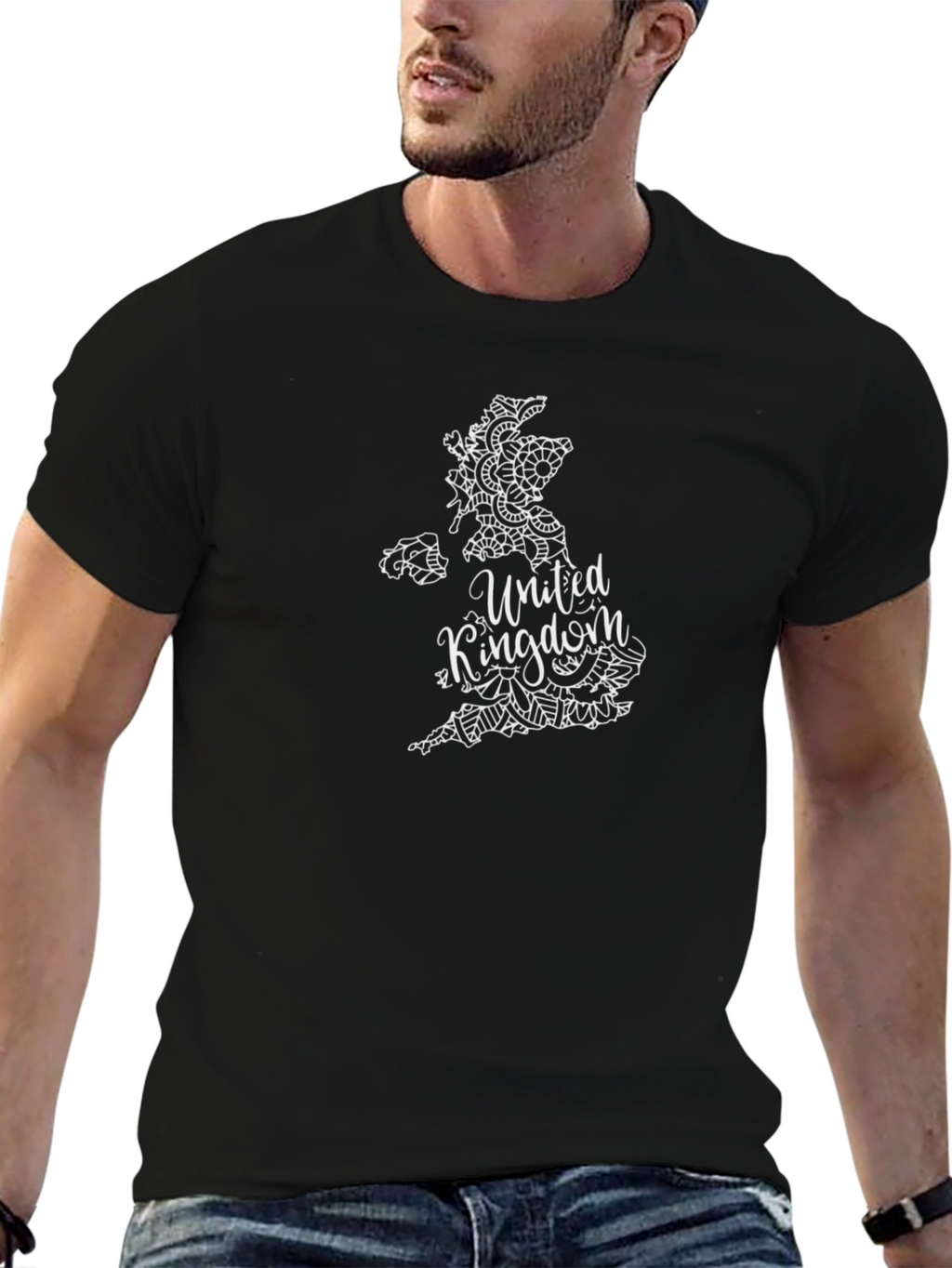 United Kingdom Map T-Shirt - Black