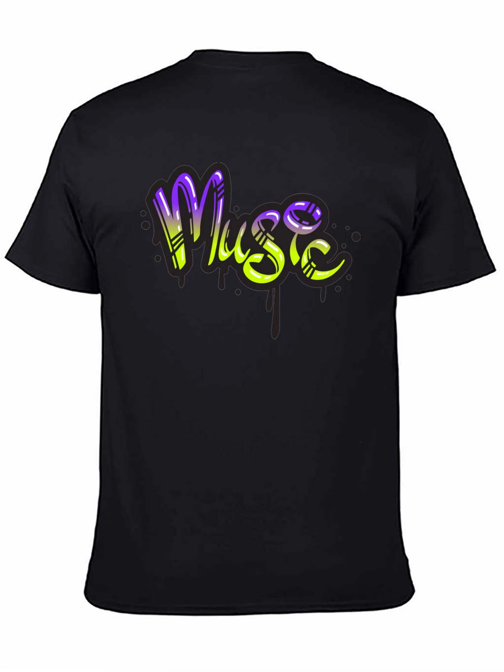 Music Graffiti T-Shirt - Black Cotton Blend