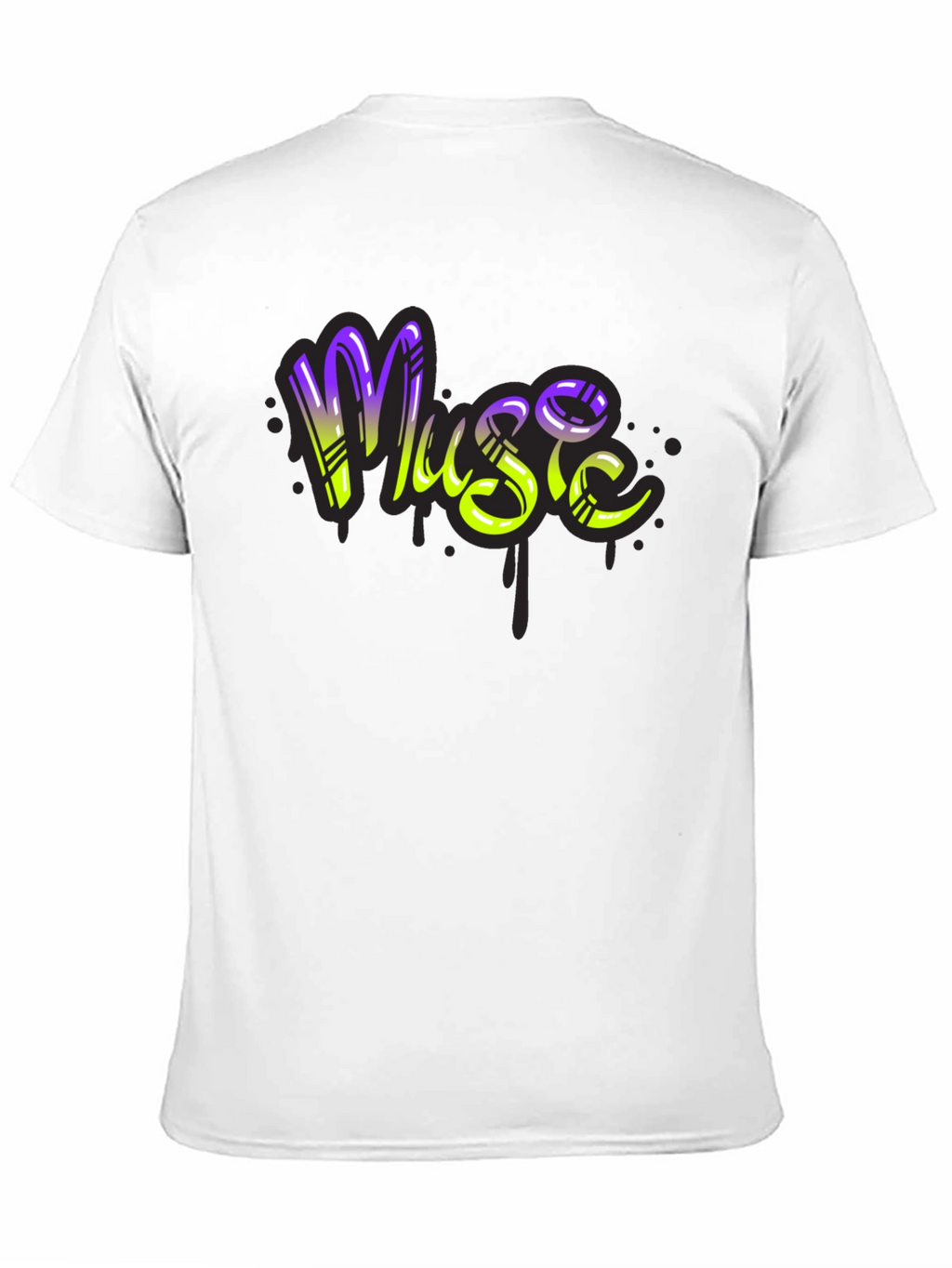 Music Graffiti T-Shirt - Black Cotton Blend