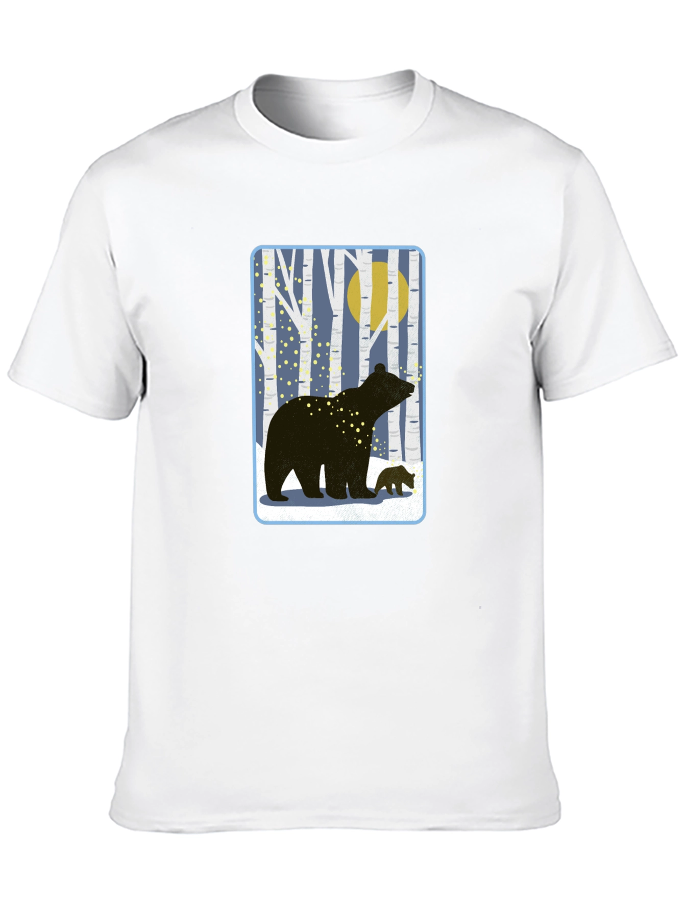 Bear Silhouette Graphic Tee - Black