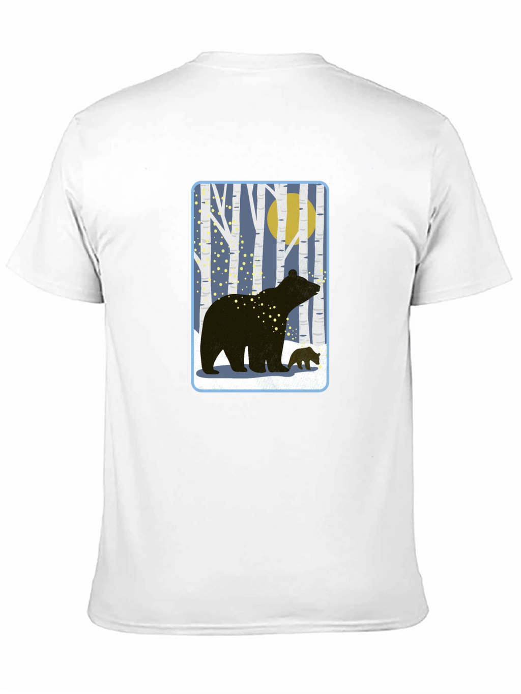 Bear Silhouette Graphic Tee - Black