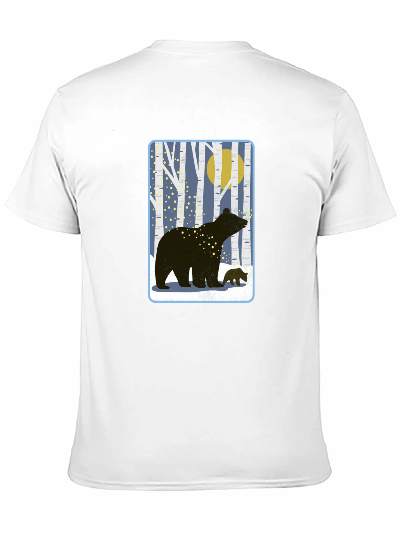 Bear Silhouette Graphic Tee - Black