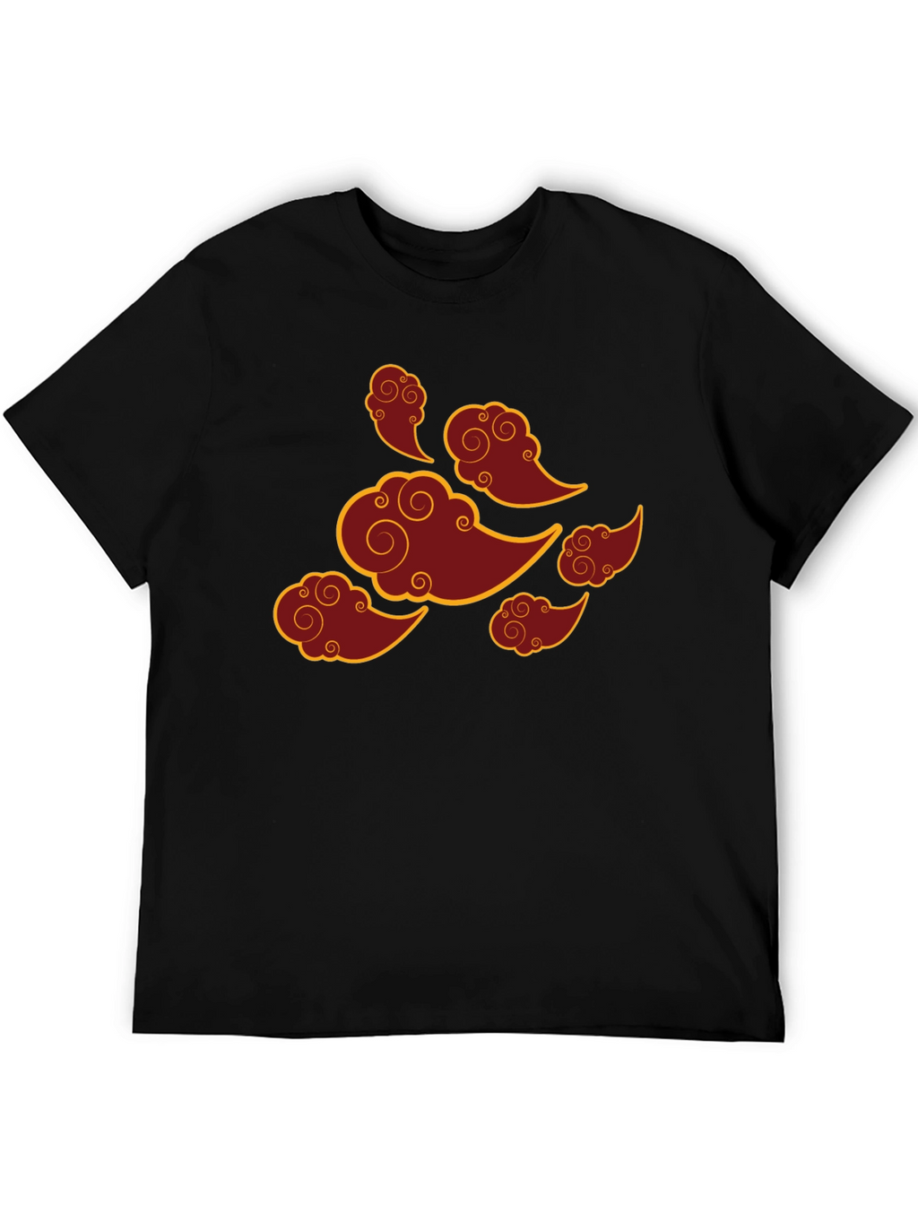 Asian Clouds Graphic Tee - Black