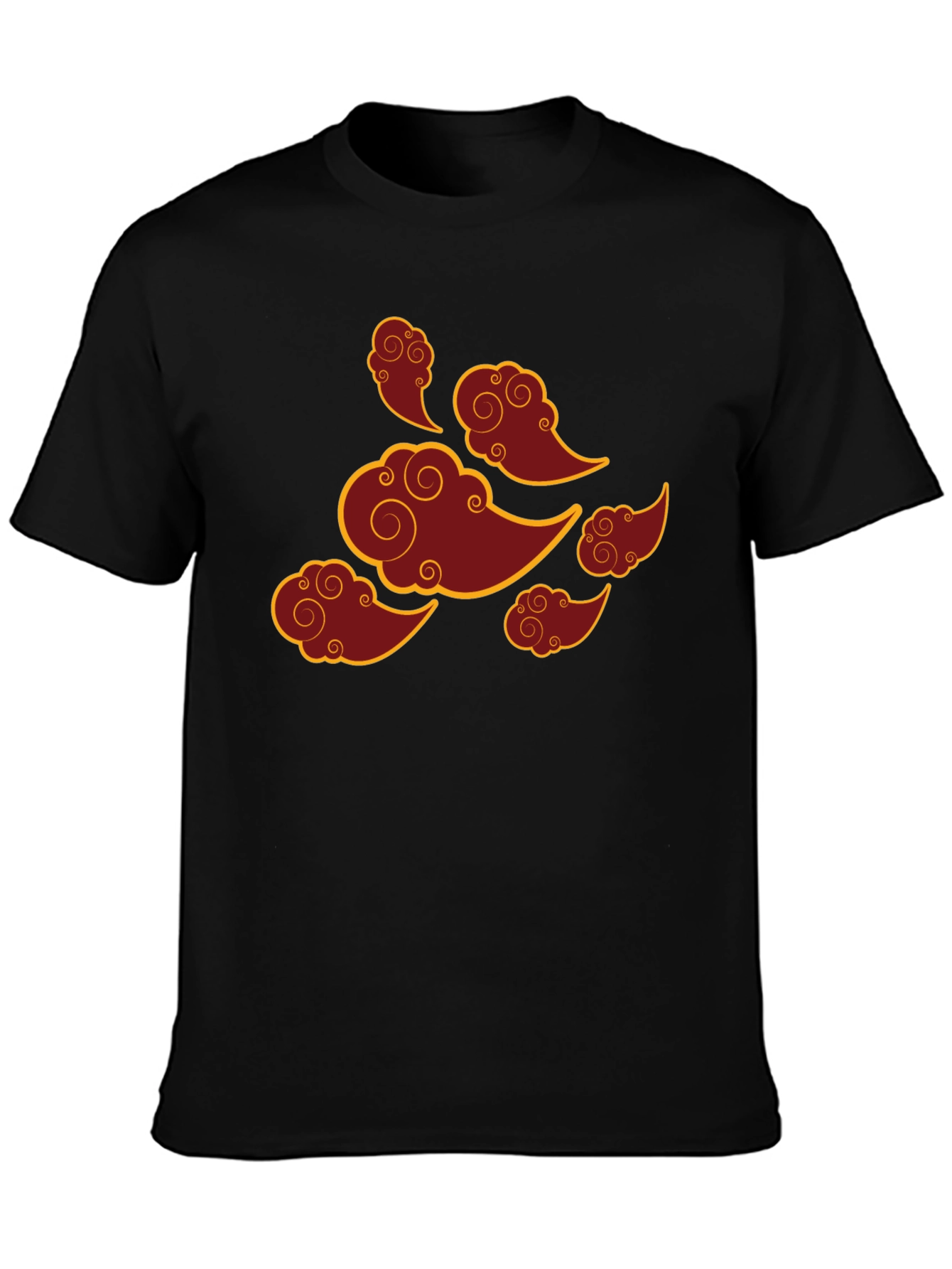 Asian Clouds Graphic Tee - Black