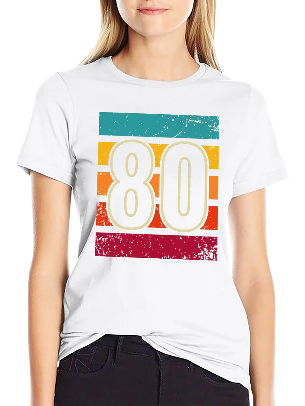 80 Retro Number Vintage Eighties Year Gift Hipster Unisex Casual T-Shirt – Clean Design For Daily Comfort