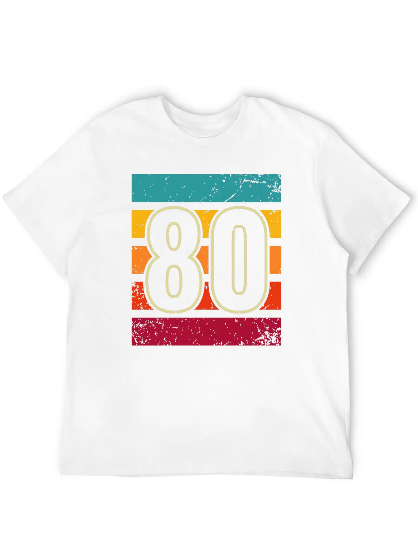 80 Retro Number Vintage Eighties Year Gift Hipster Unisex Casual T-Shirt – Clean Design For Daily Comfort
