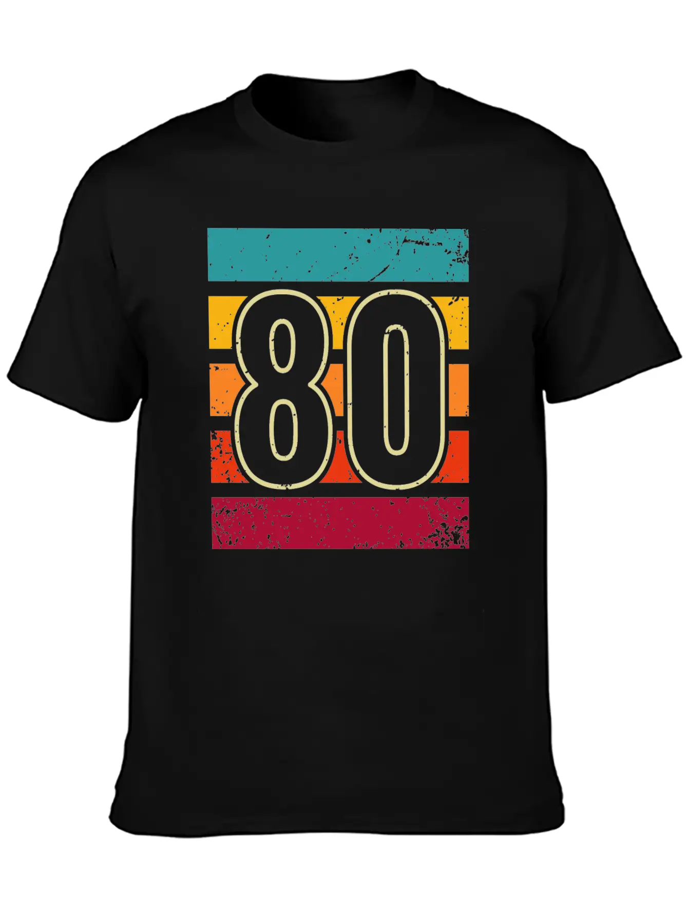80 Retro Number Vintage Eighties Year Gift Hipster Unisex Casual T-Shirt – Clean Design For Daily Comfort