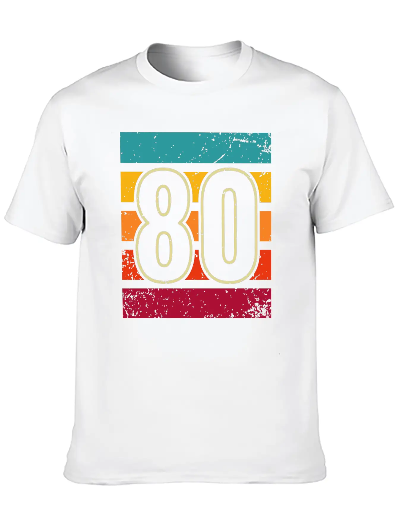 80 Retro Number Vintage Eighties Year Gift Hipster Unisex Casual T-Shirt – Clean Design For Daily Comfort
