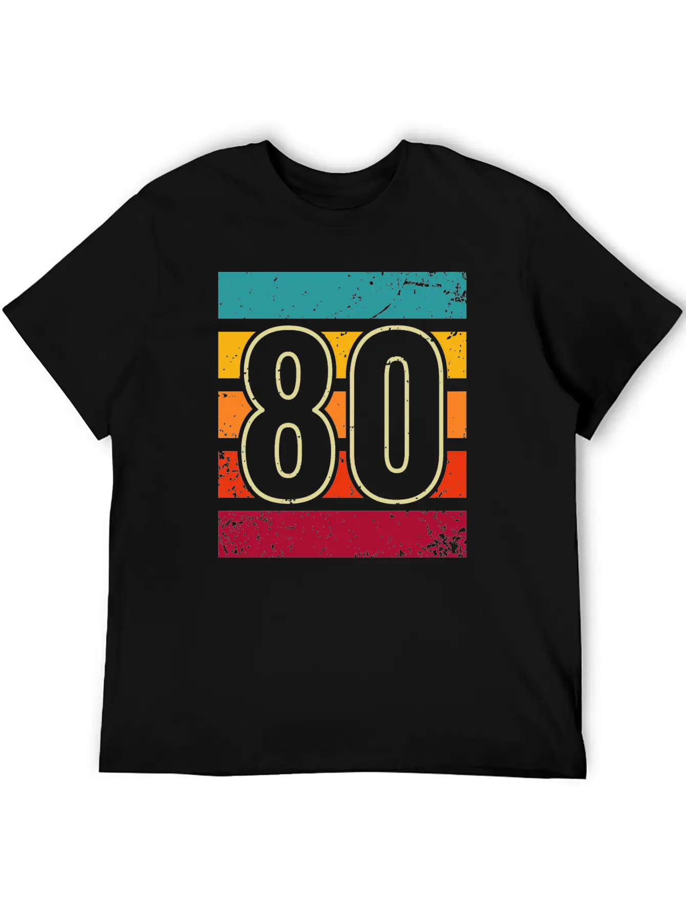 80 Retro Number Vintage Eighties Year Gift Hipster Unisex Casual T-Shirt – Clean Design For Daily Comfort