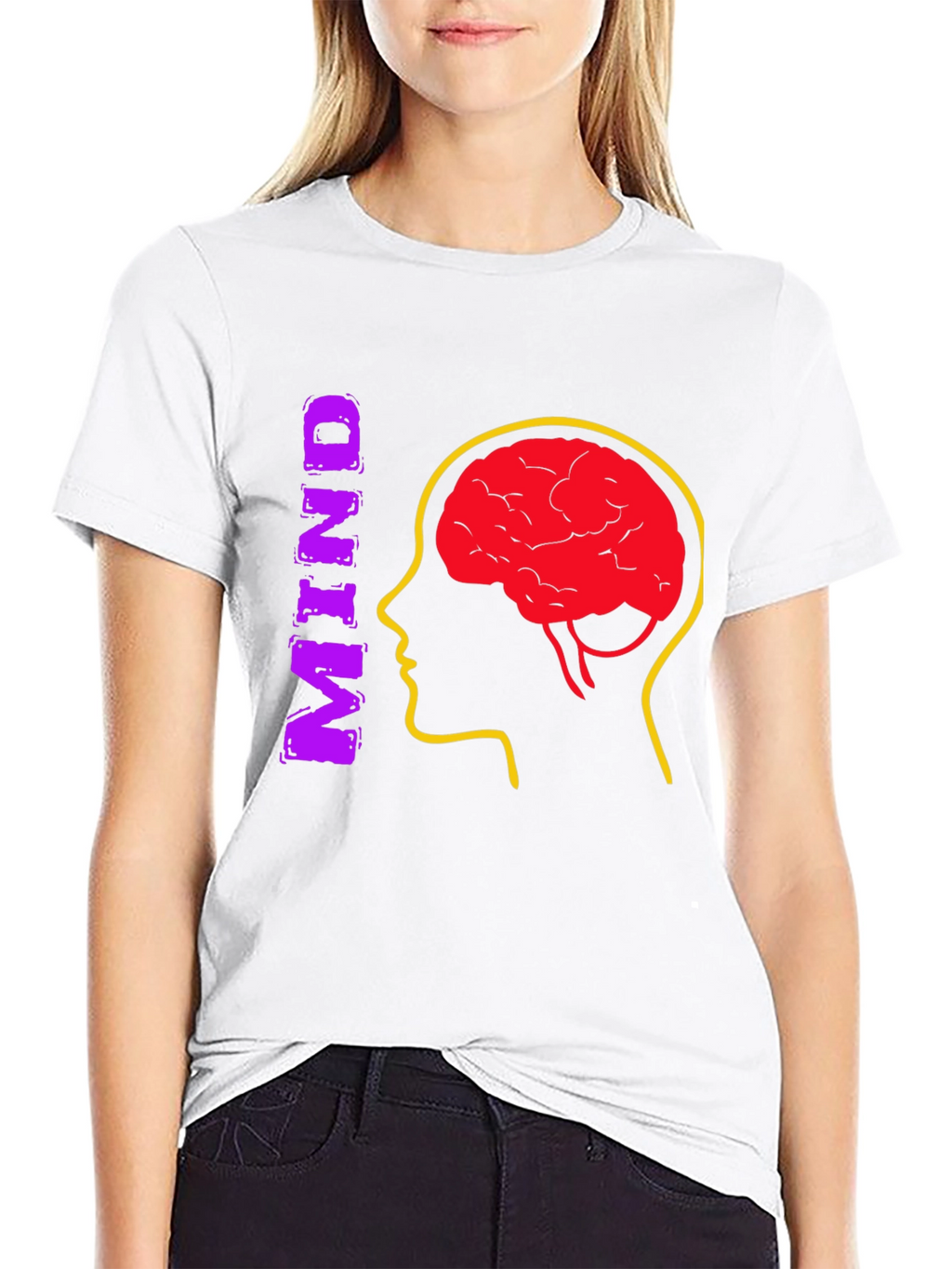 Mind Graphic T-Shirt Brain Design Tee