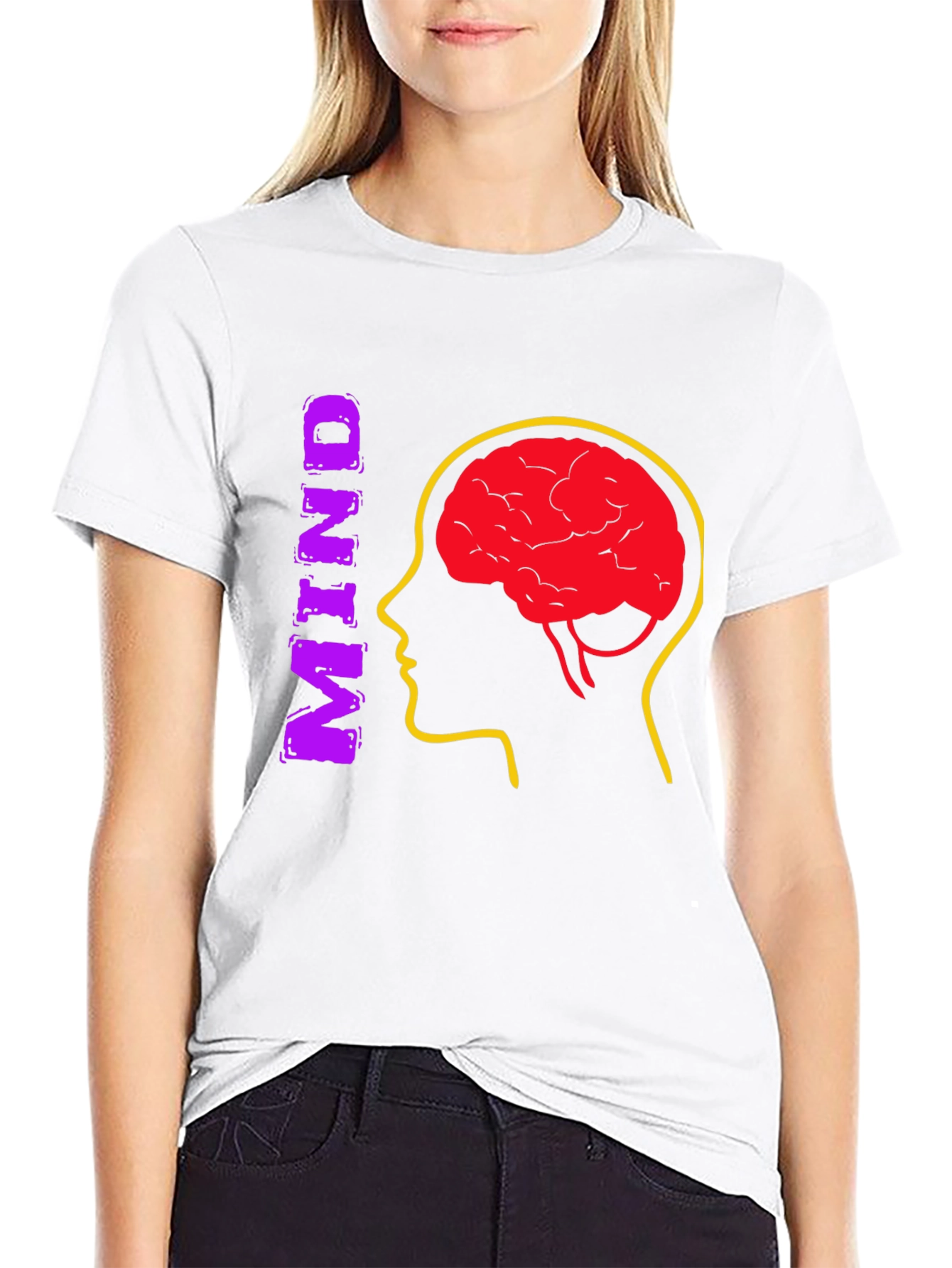 Mind Graphic T-Shirt Brain Design Tee