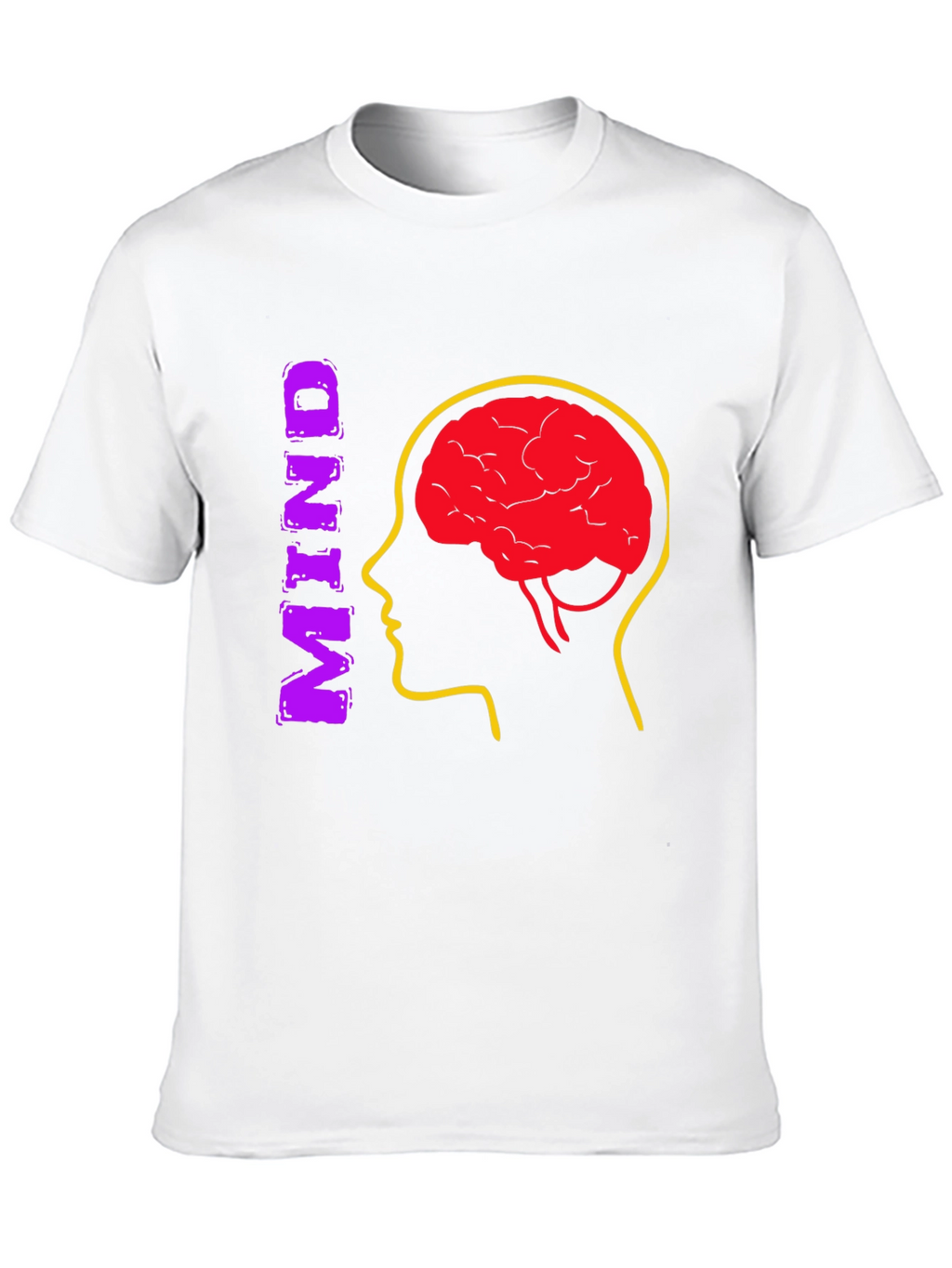 Mind Graphic T-Shirt Brain Design Tee