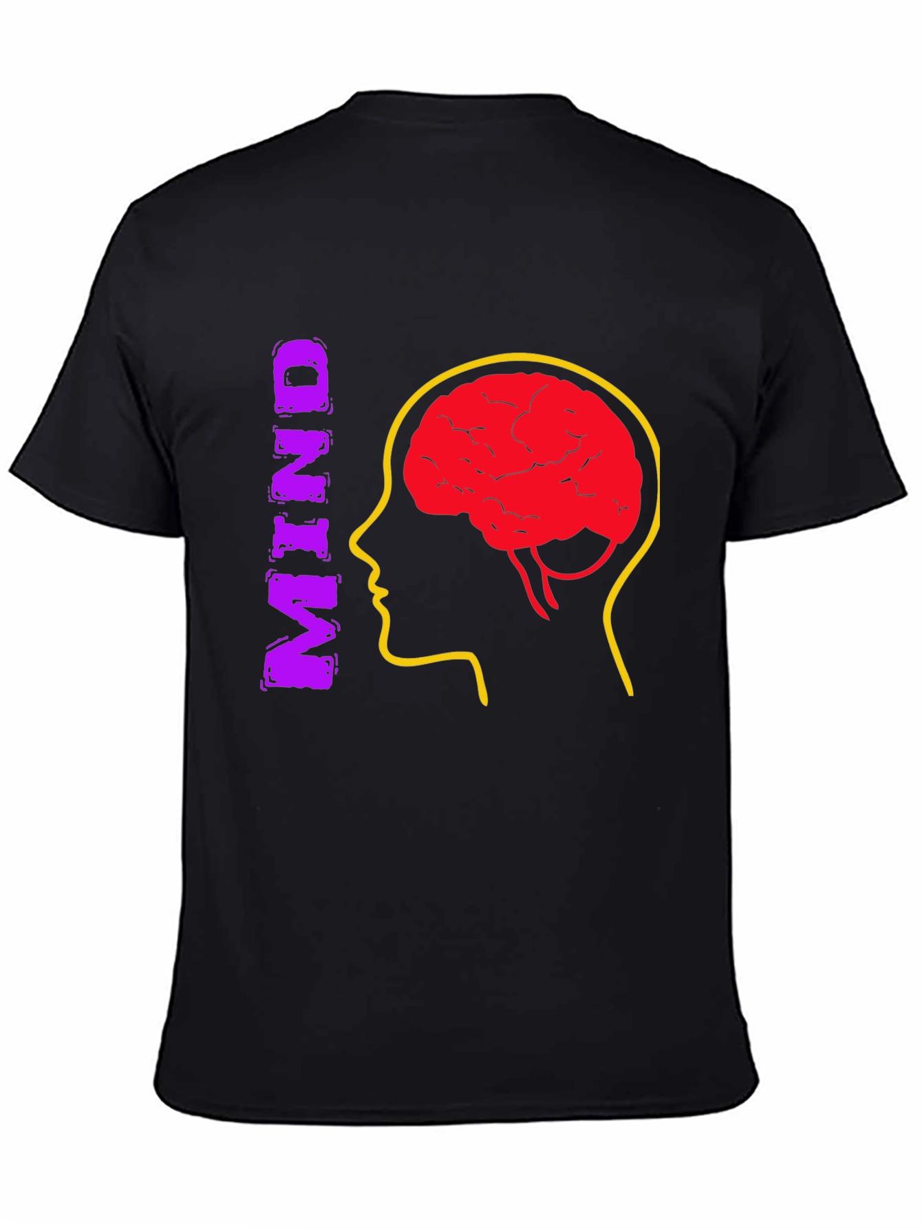 Mind Graphic T-Shirt Brain Design Tee