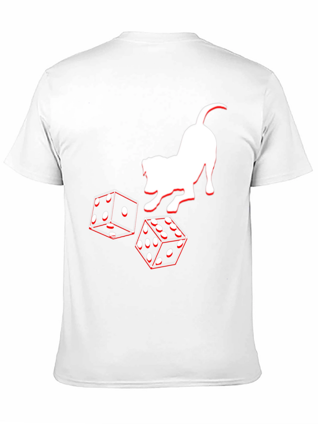 Dog and Dice Graphic Tee - Black Casual T-Shirt