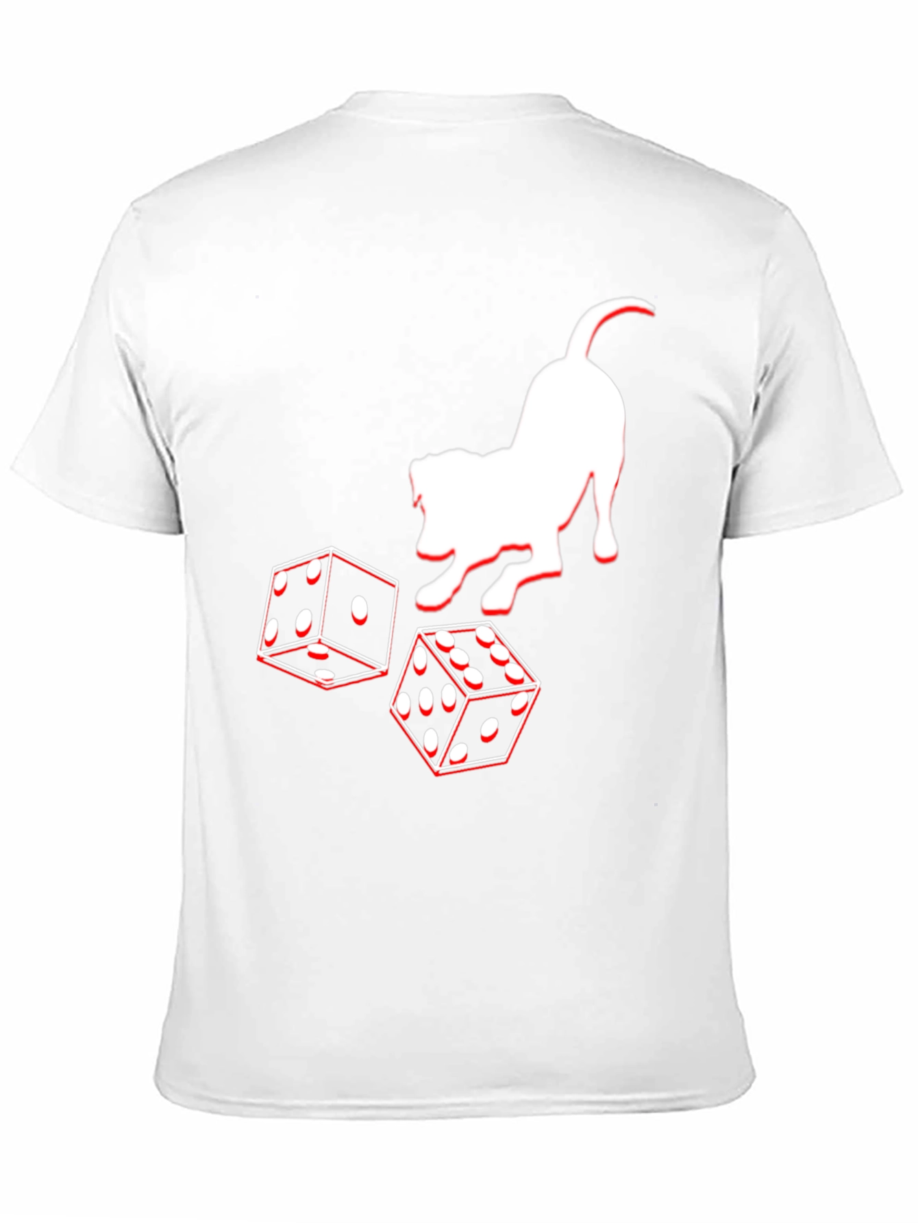 Dog and Dice Graphic Tee - Black Casual T-Shirt