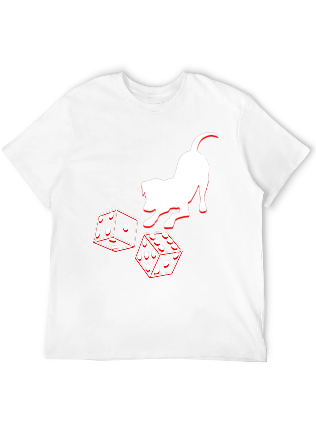 Dog and Dice Graphic Tee - Black Casual T-Shirt