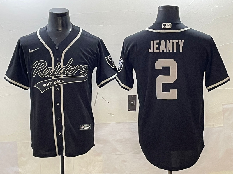 Men's Las Vegas Raiders Ashton Jeanty #2 Black Game Player Jersey