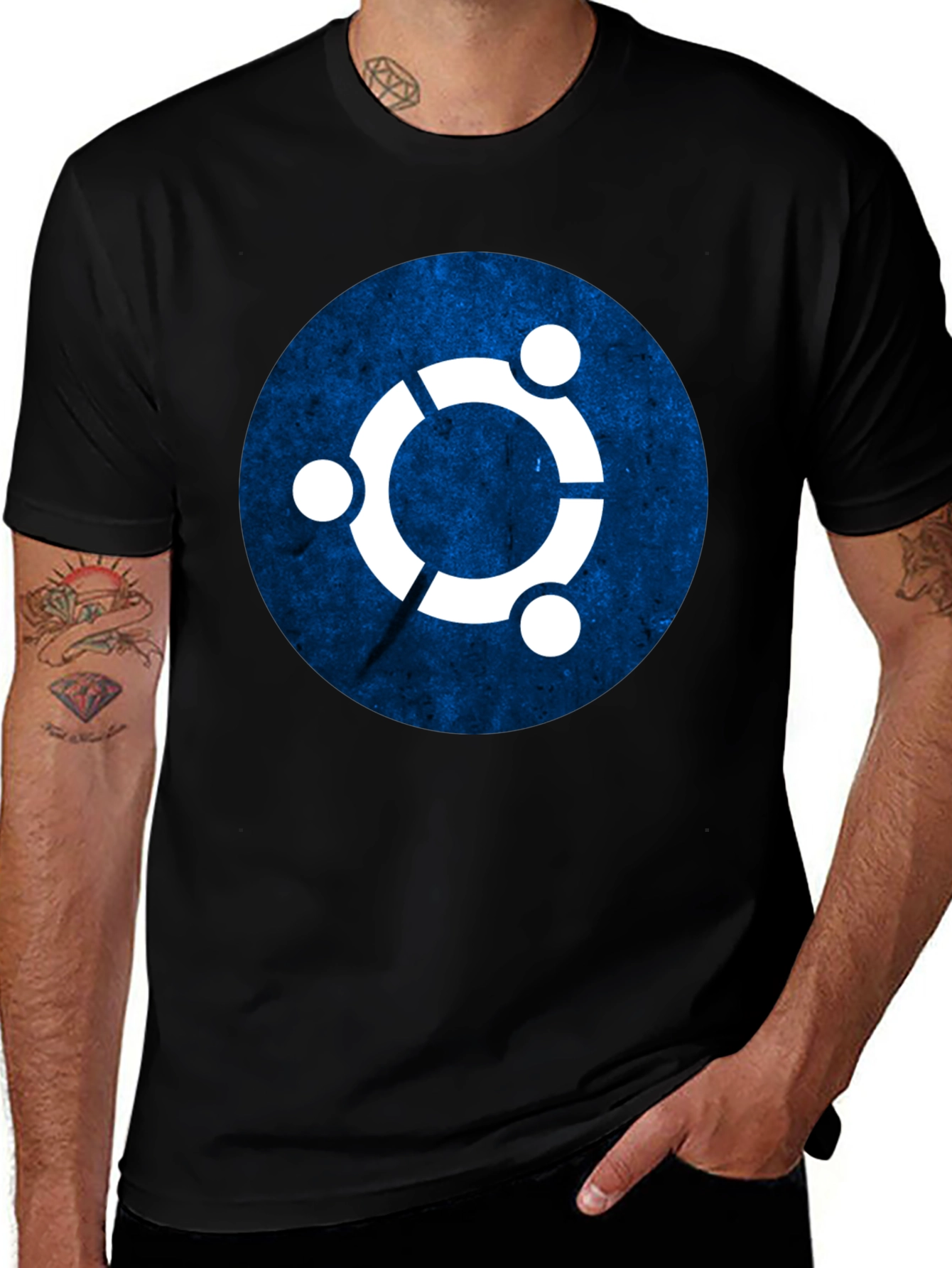 Ubuntu Logo T-Shirt - Black Graphic Tee