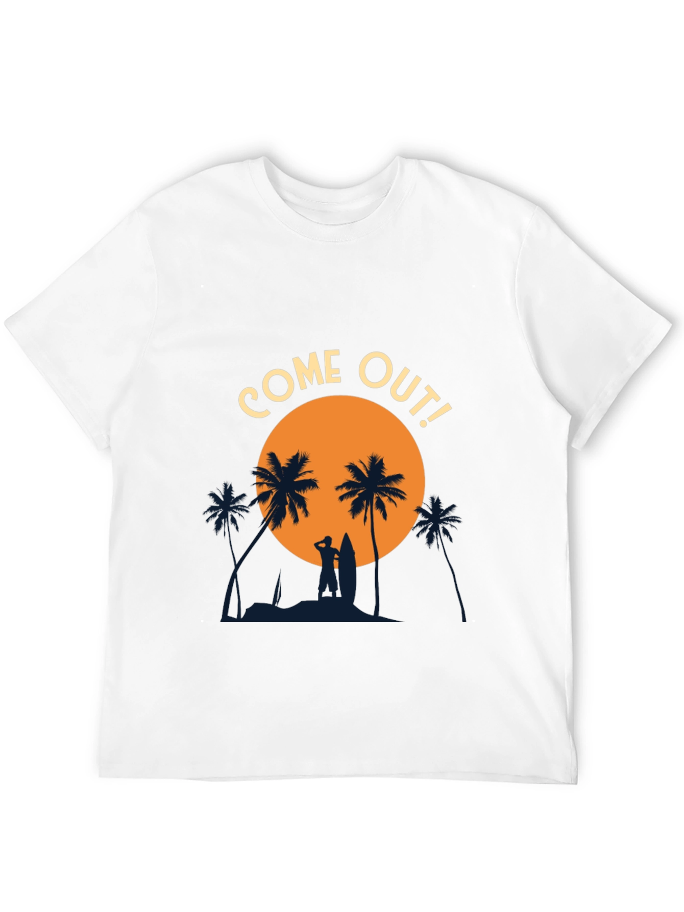 Come Out! Black Graphic Tee - Beach Vibes
