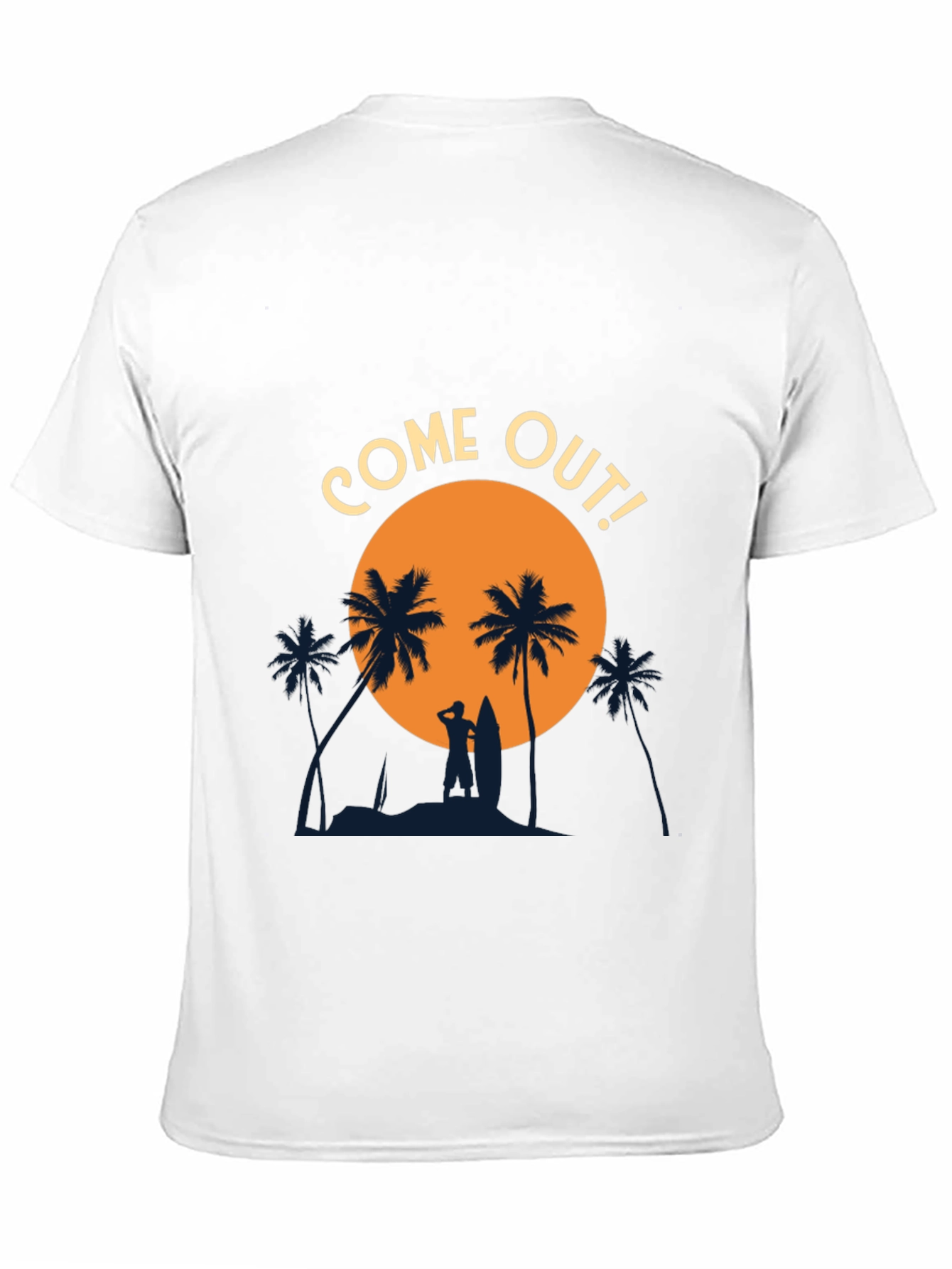 Come Out! Black Graphic Tee - Beach Vibes