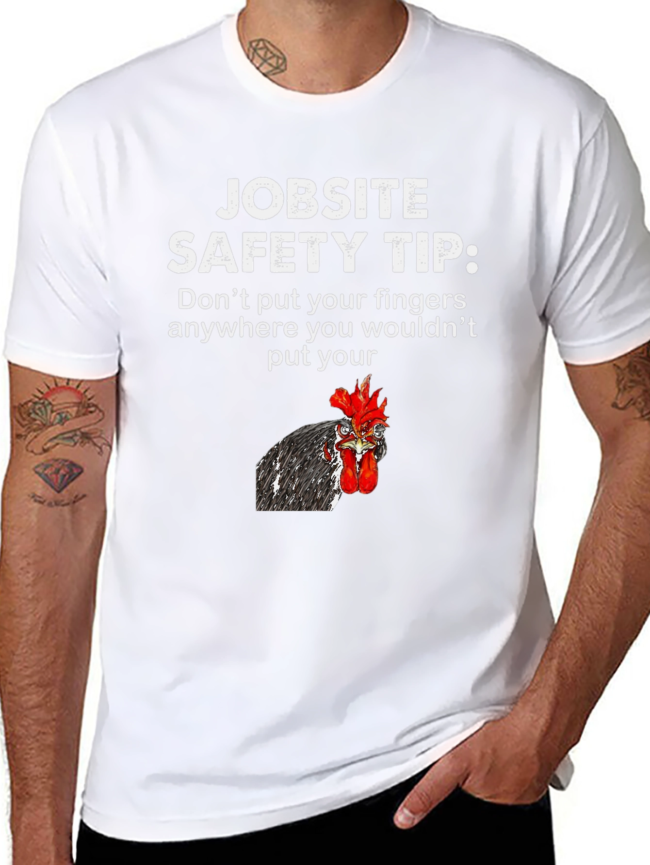 Jobsite Safety Tip Chicken T-Shirt